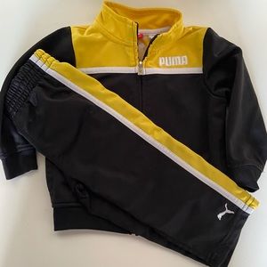 Black and yellow PUMA tracksuit